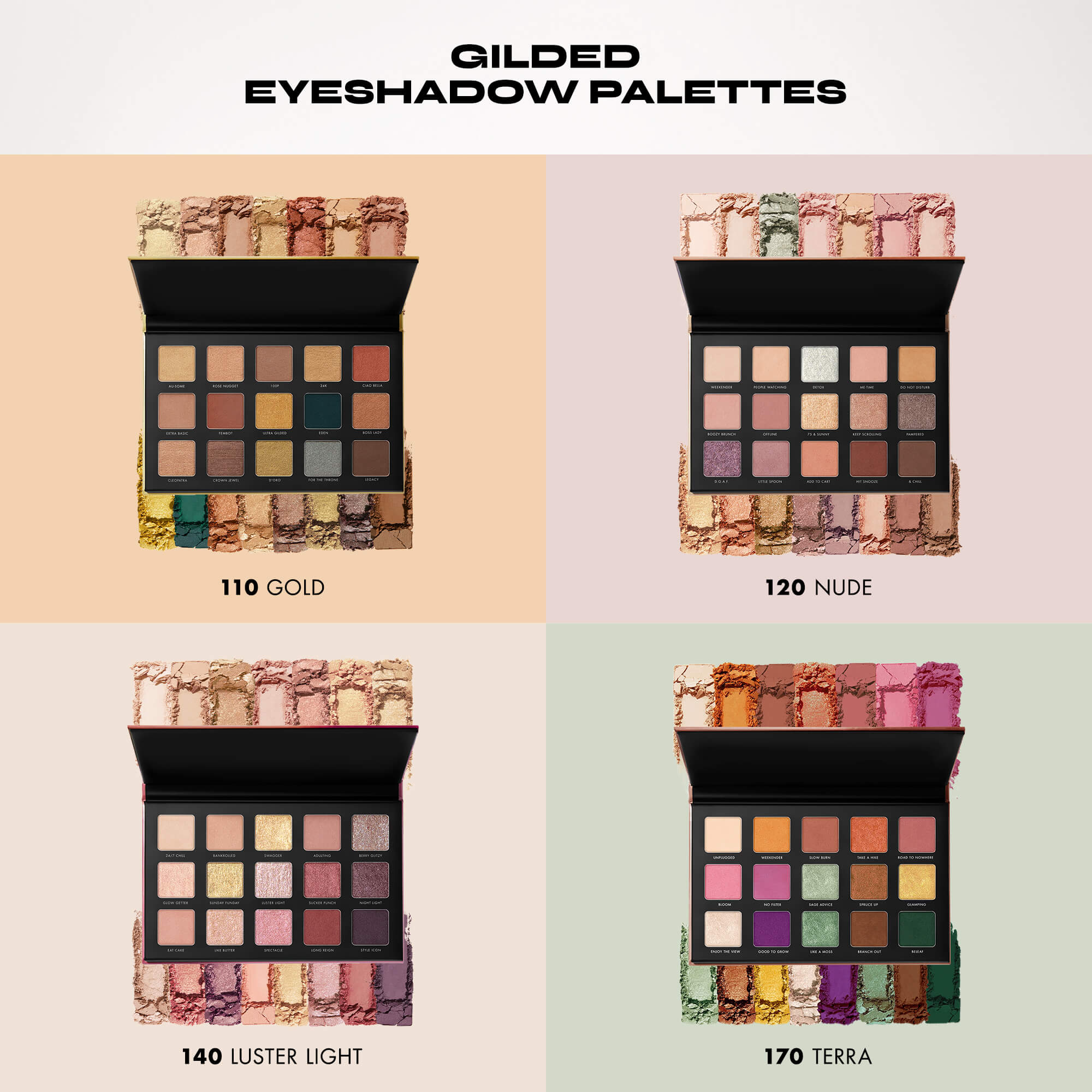 Gilded Eyeshadow Palettes 