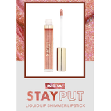 Demonstration video for: Stay Put Liquid Lip Shimmer Lipstick